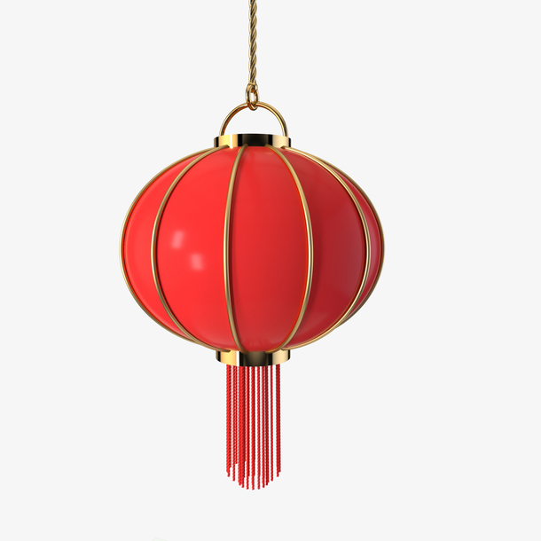 红色新年中国风灯笼