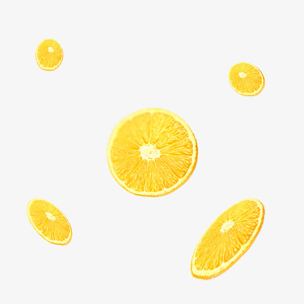 免抠透明漂浮橙片