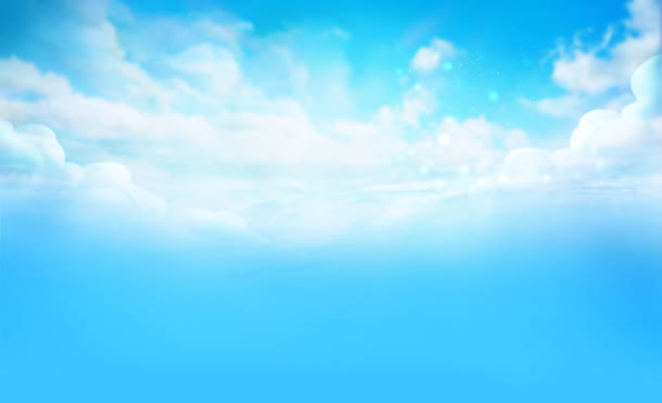 游戏里的天空白云场景