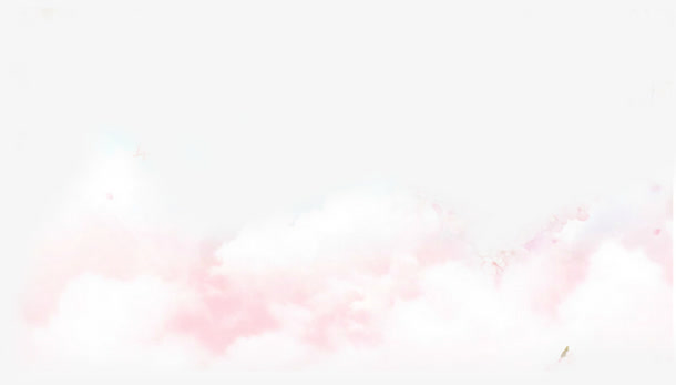 粉色卡通手绘云朵