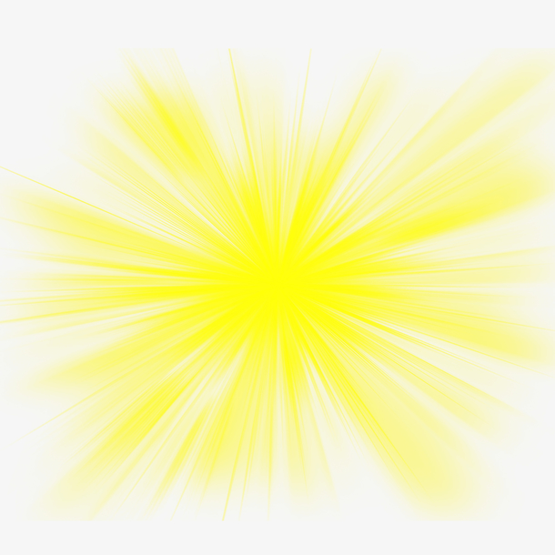 放射的黄色光线