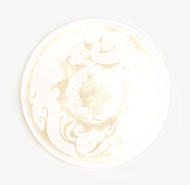 中秋节白色月亮上的花纹