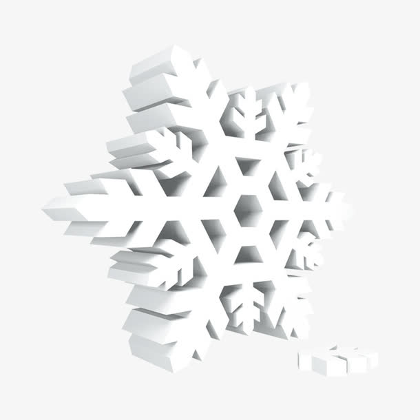 雪花3D立体矢量素材