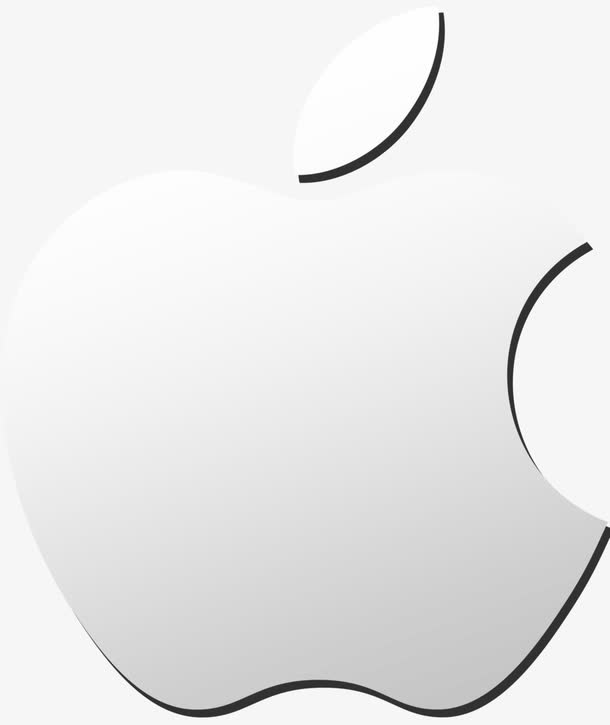 亮白色苹果logo