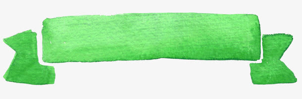 水彩绿色长边框