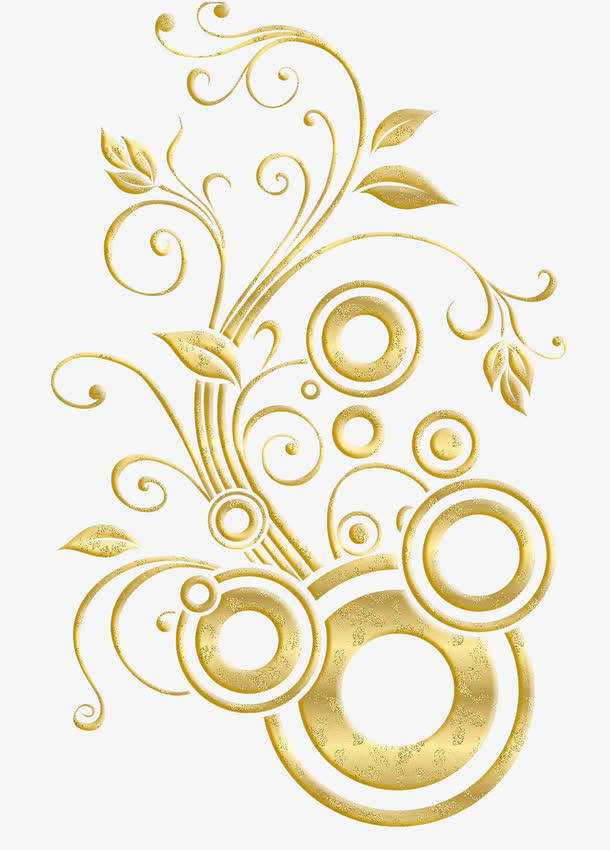 金色植物花纹