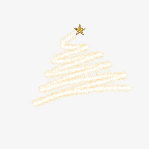 手绘简约发光圣诞树