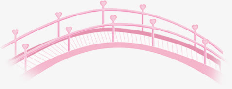 粉色心桃唯美鹊桥