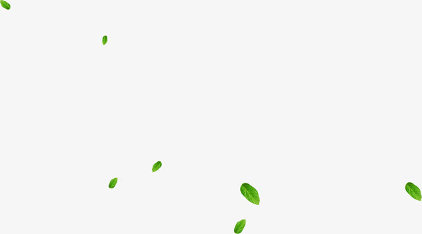 绿色卡通漂浮树叶设计清新节日