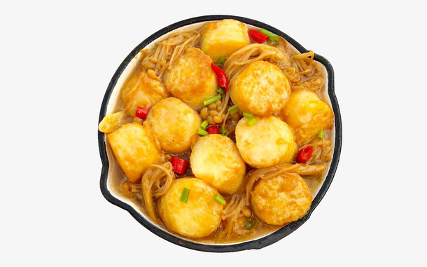 金针菇日本豆腐 小炒菜