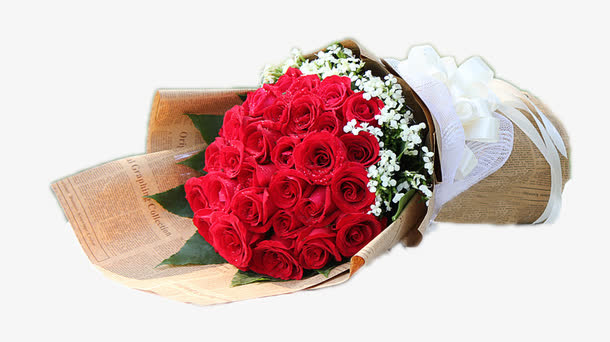 浪漫红玫瑰花束