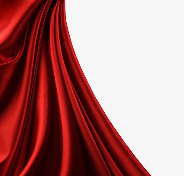 扬起的红幕帘
