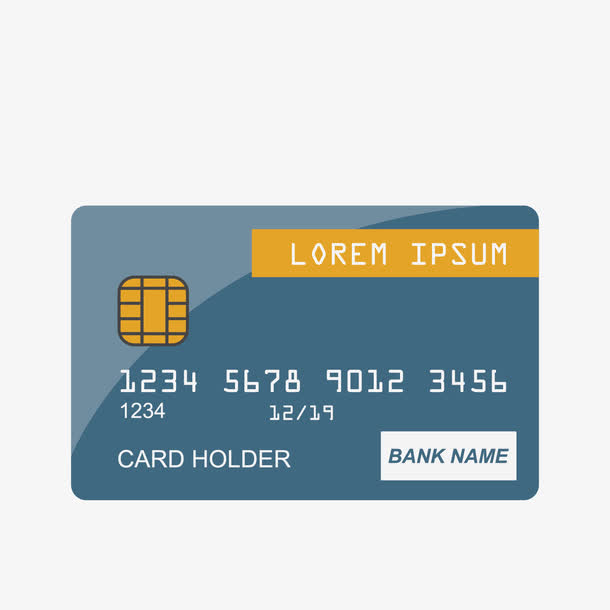 矢量蓝色信用卡模板