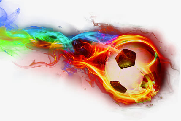 燃烧的彩色足球世界杯欧洲杯