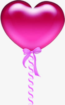 粉红色爱心气球七夕
