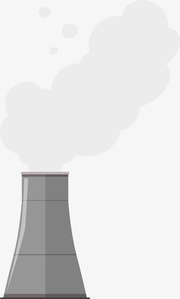灰色空气污染烟囱