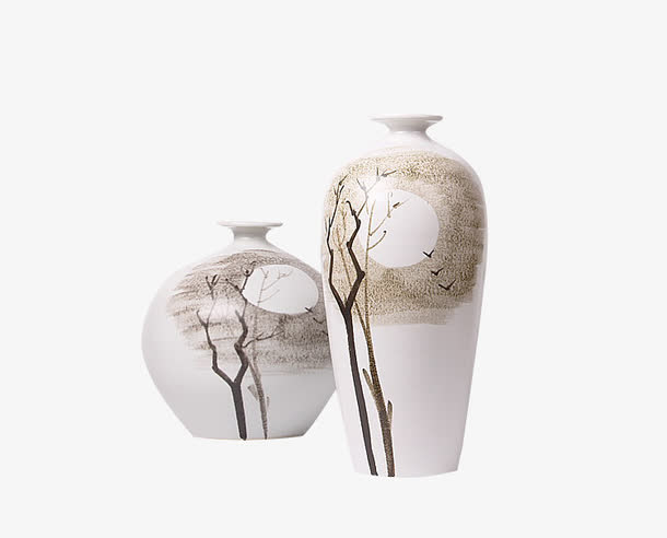 新中式花瓶素材