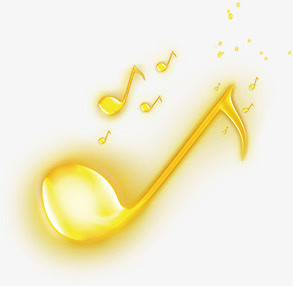金色音符音乐图标
