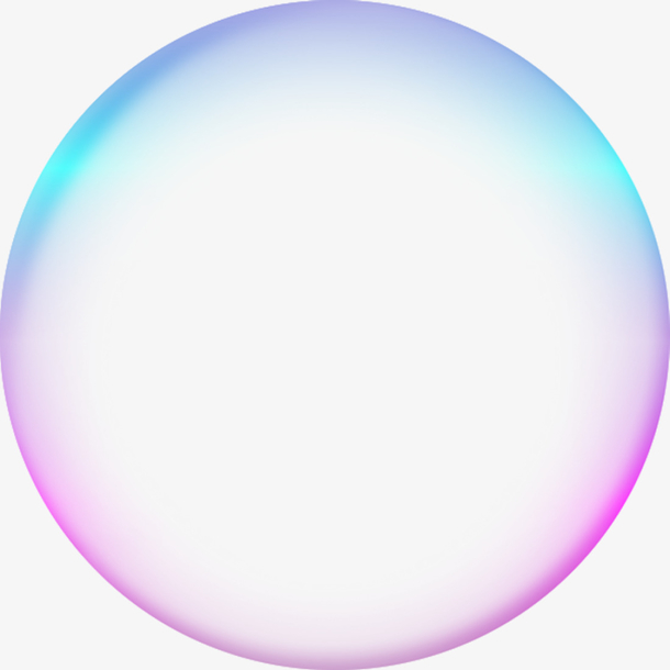 彩色圆环气泡透明图