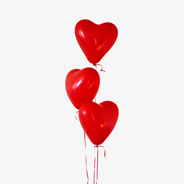 情侣的爱心气球