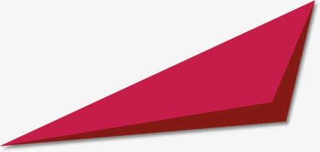 红色三角几何图形装饰元素