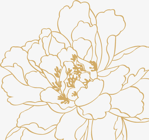 黄色描边花朵设计效果