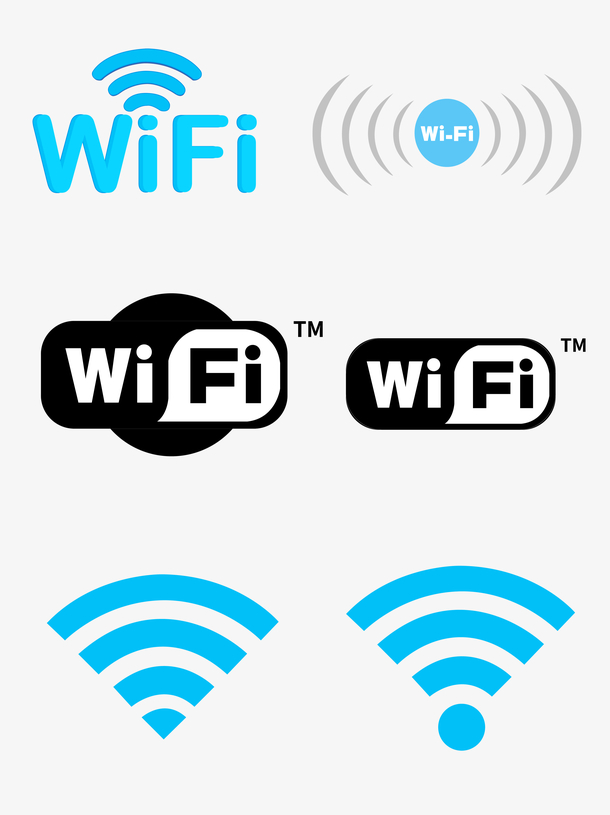 蓝色WiFi图标免抠素材
