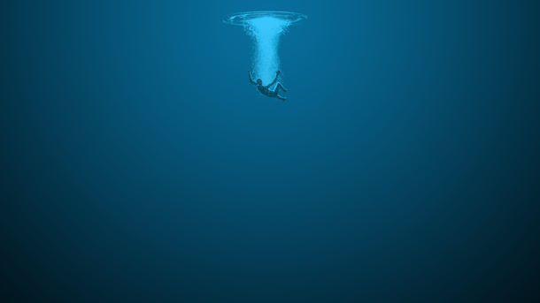 掉进水里的人海报背景