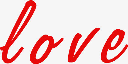 红色艺术字母love