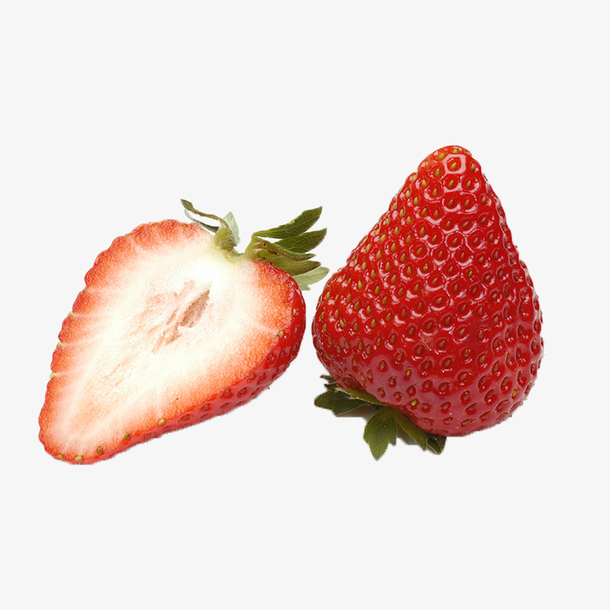 草莓水果切开图