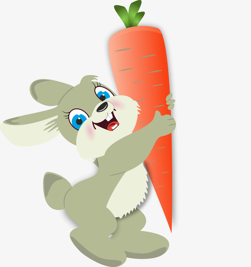 兔子抱着胡萝卜