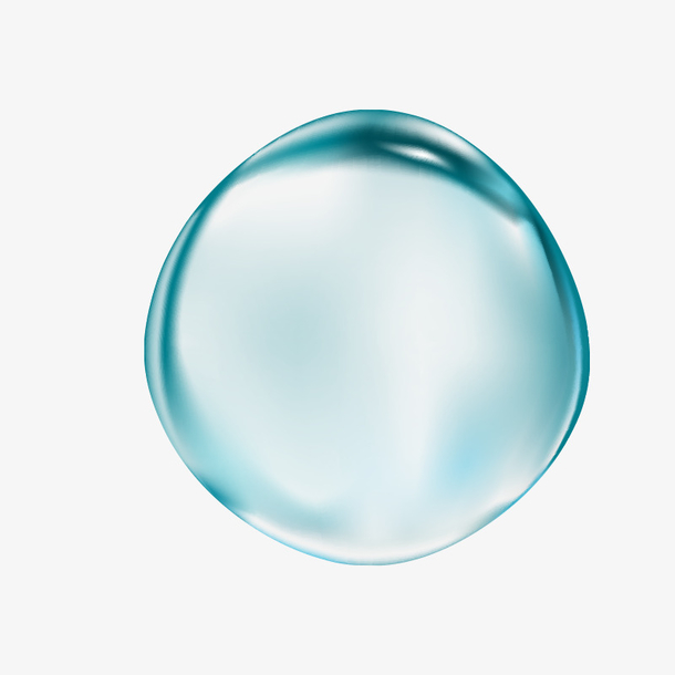 蓝色悬浮气泡