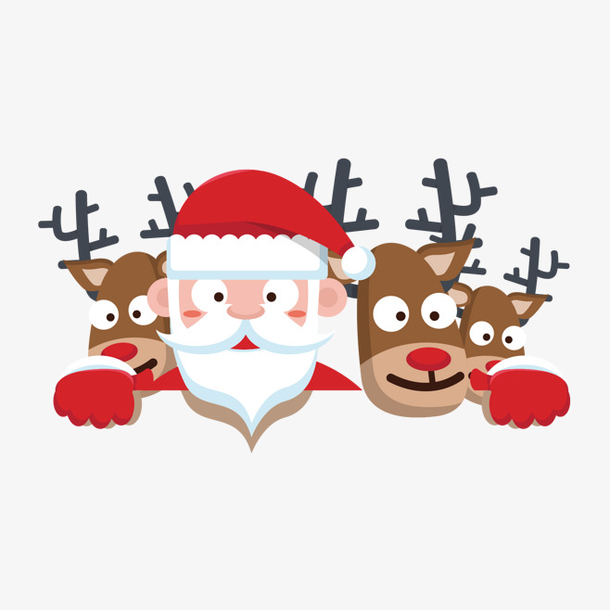 圣诞老人 和鹿