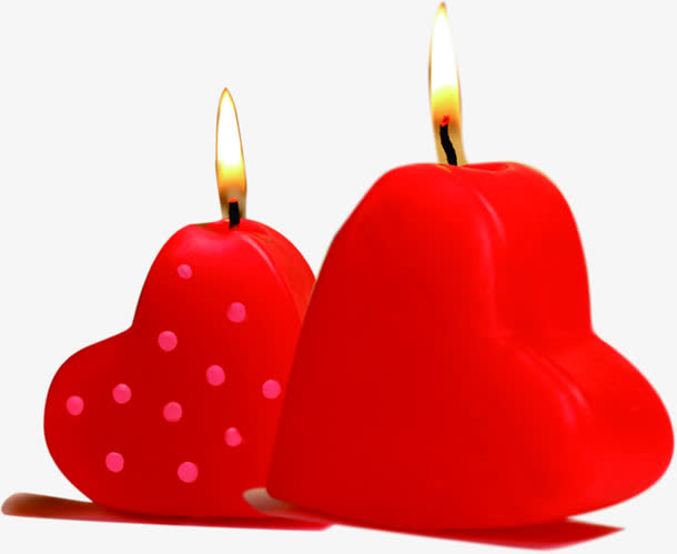 红色爱心蜡烛