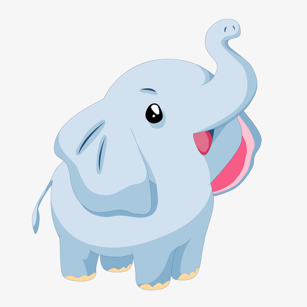 卡通可爱的大象动物设计