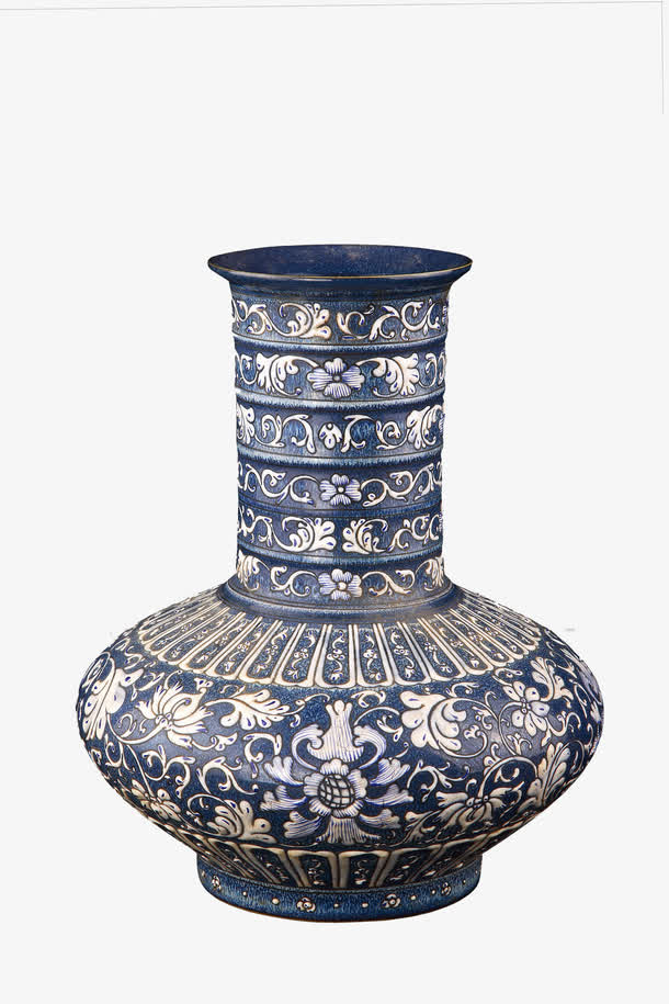 精美蓝色中国风瓷瓶