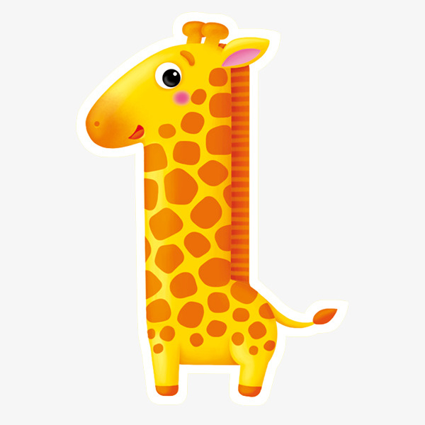 动物元素可爱卡通黄色长颈鹿