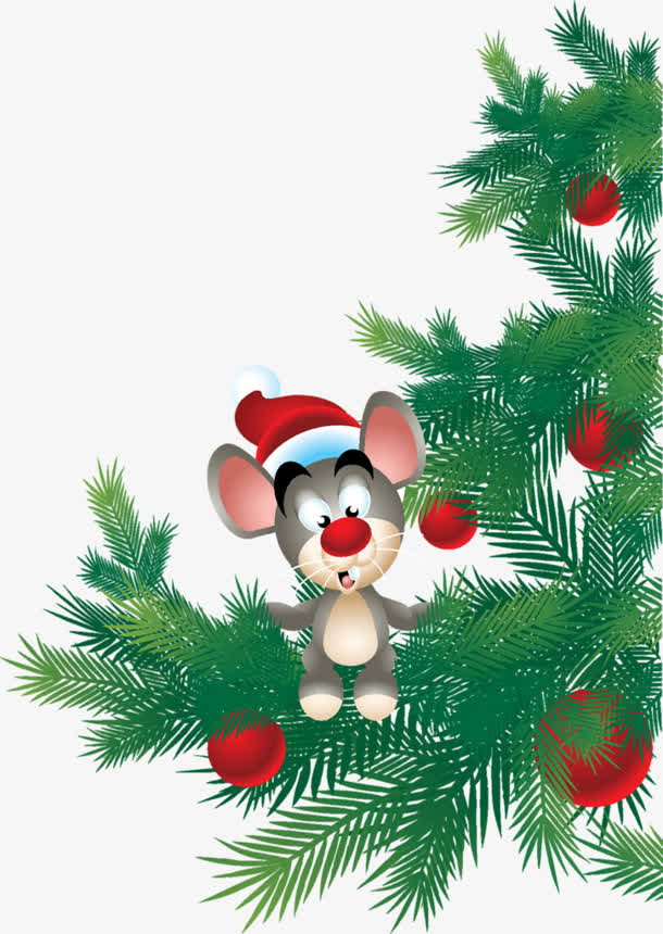 卡通米老鼠 圣诞树png素材
