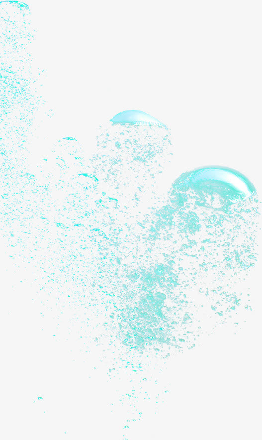 透明气泡水泡白色羽毛