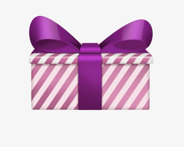 紫色礼盒高清素材图