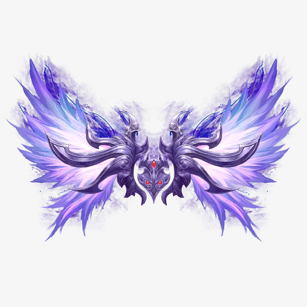 紫色炫酷 翅膀 装饰 元素