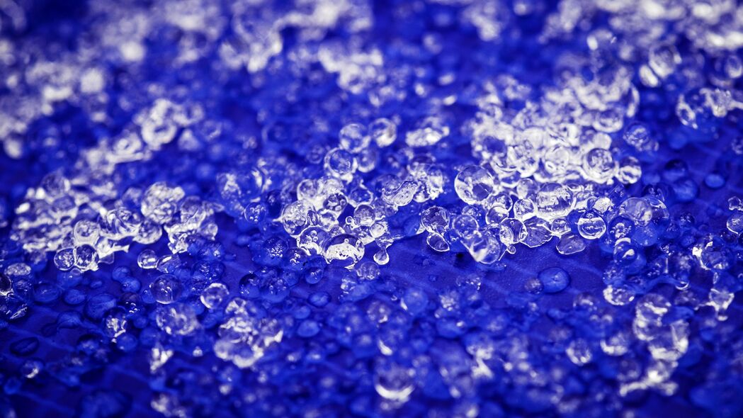 3840x2160 冰 滴 透明 蓝色 浮雕壁纸 背景4k uhd 16:9