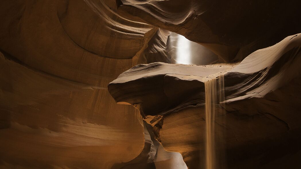 3840x2160 羚羊峡谷 峡谷 洞穴 沙子 浅色壁纸 背景4k uhd 16:9