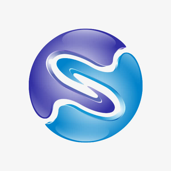 蓝紫亮色互补纹理logo