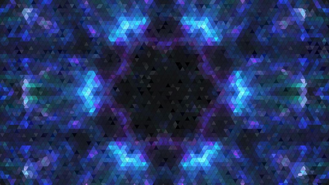 3840x2160 菱形 形状 像素 蓝色壁纸 背景