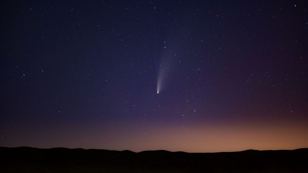 3840x2160 星星 彗星 天空 夜间壁纸 背景4k uhd 16:9