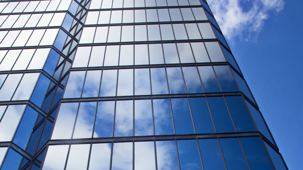 3840x2160 建筑 摩天大楼 建筑 玻璃 反射 蓝色 4k壁纸 uhd 16:9