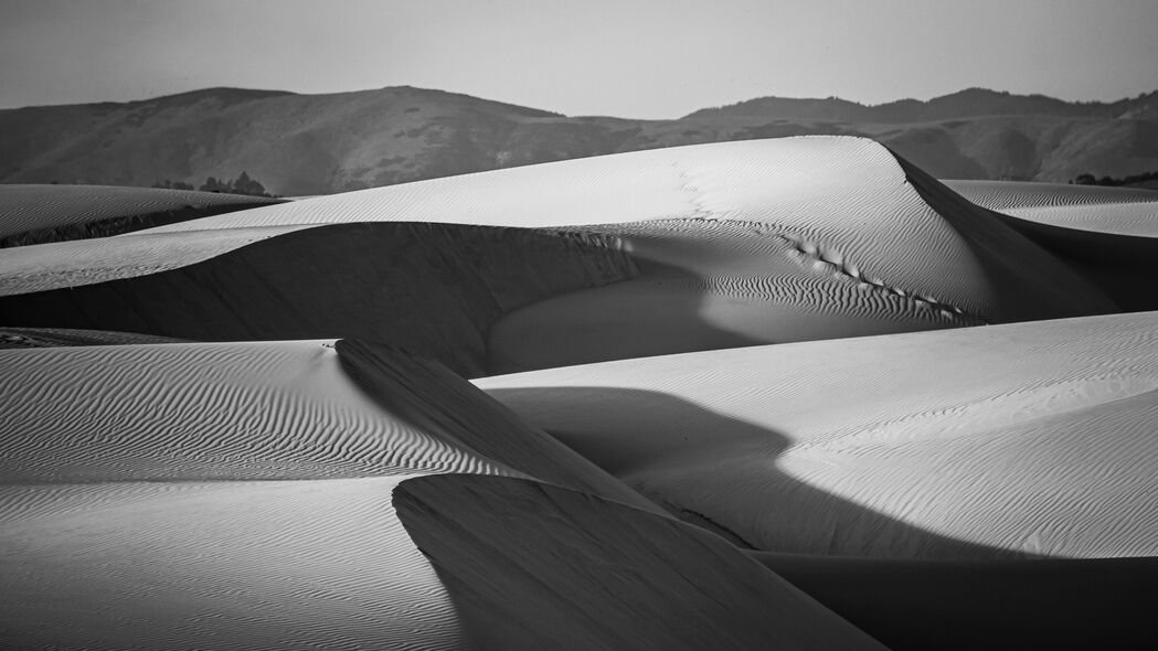 3840x2160 沙丘 沙漠 沙子 黑白 4k壁纸 uhd 16:9