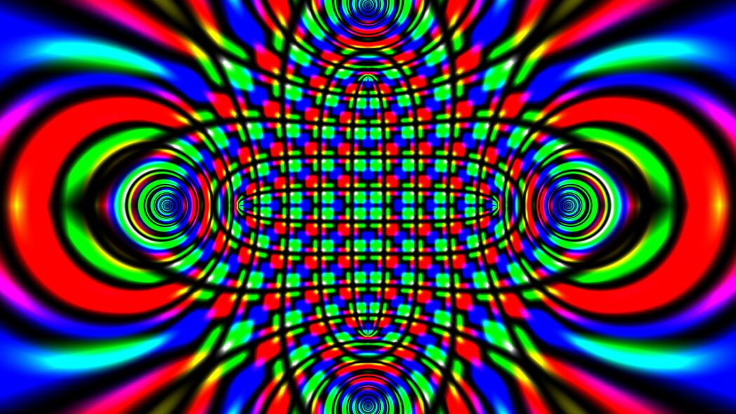 3840x2160 分形 椭圆 图案 圆圈 抽象 彩色 4k壁纸 uhd 16:9