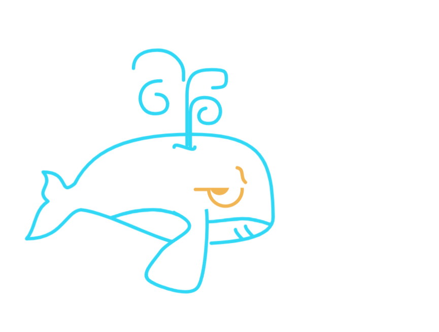 手绘动态图制作，鲸鱼动图素材必备